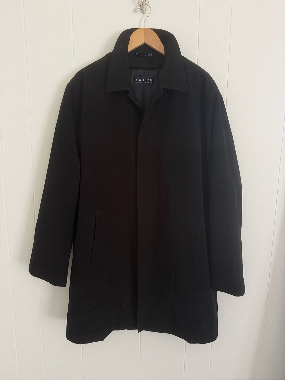 Ralph Lauren Black Men's Classic Trench Overcoat